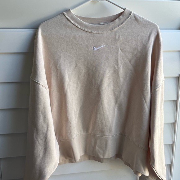 Nike Tops - Nike Cream Cropped Sweatshirt